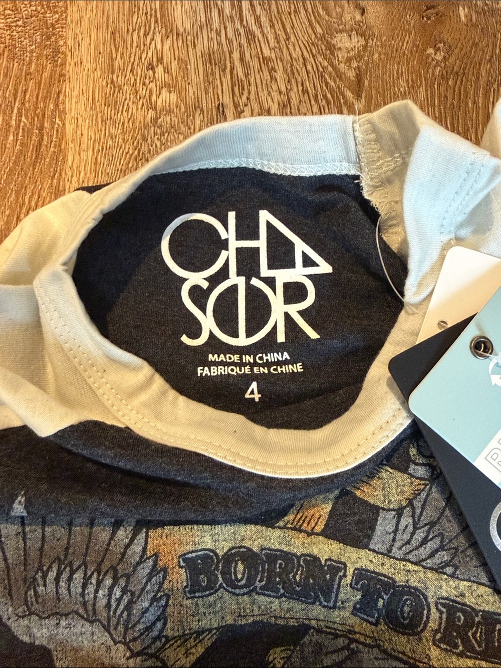 NEW! Chaser Kids “Born to Ride” Raglan Tee - Picture 5 of 6